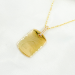 Load image into Gallery viewer, PFA32663O1Y. 14K Solid Gold Rectangle Shape Charm with Diamonds