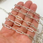 Load image into Gallery viewer, 351SS. Sterling Silver Flat Paperclip Chain