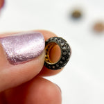 Load image into Gallery viewer, DC589. Diamond & Sterling Silver Roundel Spacer Bead