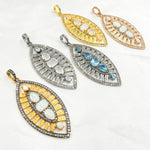 Load image into Gallery viewer, DP208. Diamond Sterling Silver Leaf Shape Pendant with Gemstone
