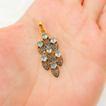 Load image into Gallery viewer, DSP063. Diamond Silver Gemstone Fancy Shape Pendant