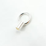 Load image into Gallery viewer, White Sterling Silver Crimp Endcap with Ring