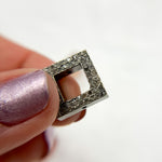 Load image into Gallery viewer, DC841. Diamond Sterling Silver Square Connector