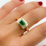 Load image into Gallery viewer, 14K Solid Gold Diamond and Gemstone Ring.
