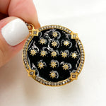Load image into Gallery viewer, DP409A. Diamond Sterling Silver Round Star Enamel Pendant