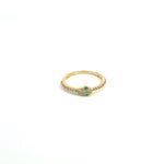 Load image into Gallery viewer, RFD17774EM. 14K Solid Gold Diamond and Emerald Snake Ring