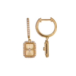 Load image into Gallery viewer, Diamonds Rectangular Dangle Earrings