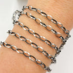Load image into Gallery viewer, Sterling Silver Marquise Shape Link Chain