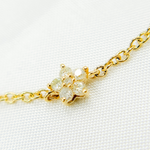 Load image into Gallery viewer, BFA60635. 14k Solid Gold Diamond Flower Bracelet