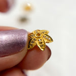 Load image into Gallery viewer, DC758. Diamond & Sterling Silver Flower Bead Cap