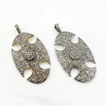 Load image into Gallery viewer, DP151. Diamond Sterling Silver Fancy Shape Pendant