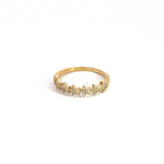 Load image into Gallery viewer, 14k Solid Gold Diamond Stars Ring.