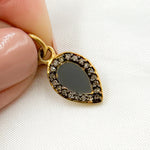 Load image into Gallery viewer, Diamond Sterling Silver Drop Enamel Charm