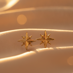 Load image into Gallery viewer, EFZ53568. 14K Solid Gold Star Stud Earrings