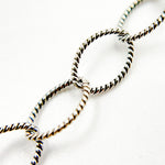 Load image into Gallery viewer, Silver Twisted Oval Link Chain