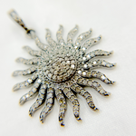 Load image into Gallery viewer, DP350. Diamond & Sterling Silver Sun Pendant