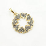 Load image into Gallery viewer, Shop Now Diamond Sterling Silver Round Hearts Pendant