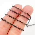 Load image into Gallery viewer, Buy Black Rhodium Sterling Silver Wheat Chain