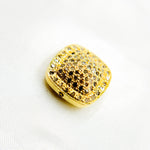 Load image into Gallery viewer, DC1008. Diamond & Sterling Silver Square Bead