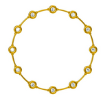 Load image into Gallery viewer, NFK70162. 14K Solid Gold Diamond Circles Necklace