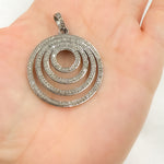 Load image into Gallery viewer, DP411. Diamond Sterling Silver Round Gradient Pendant