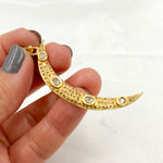 Load image into Gallery viewer, Sterling Silver Moon Pendant with Polki Diamond