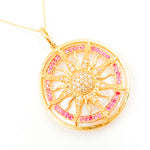 Load image into Gallery viewer, KG125. 14K Solid Gold Sun Pendant