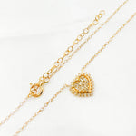 Load image into Gallery viewer, NFE71233. 14k Solid Gold Diamond Heart Baguette Necklace