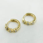 Load image into Gallery viewer, HP402027. 14K Solid Yellow Gold Diamond Huggies