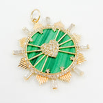 Load image into Gallery viewer, KG215. 14K Gold Round Heart Pendant