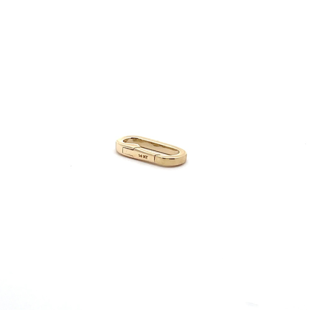 1361-14Y-8X17. 14k solid gold oval clasp 8x17mm