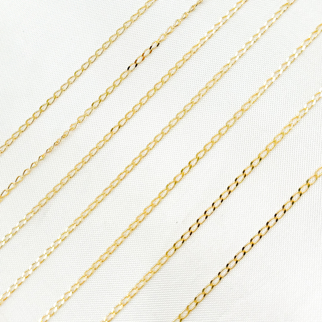 14K Solid Gold Large Curb Chain