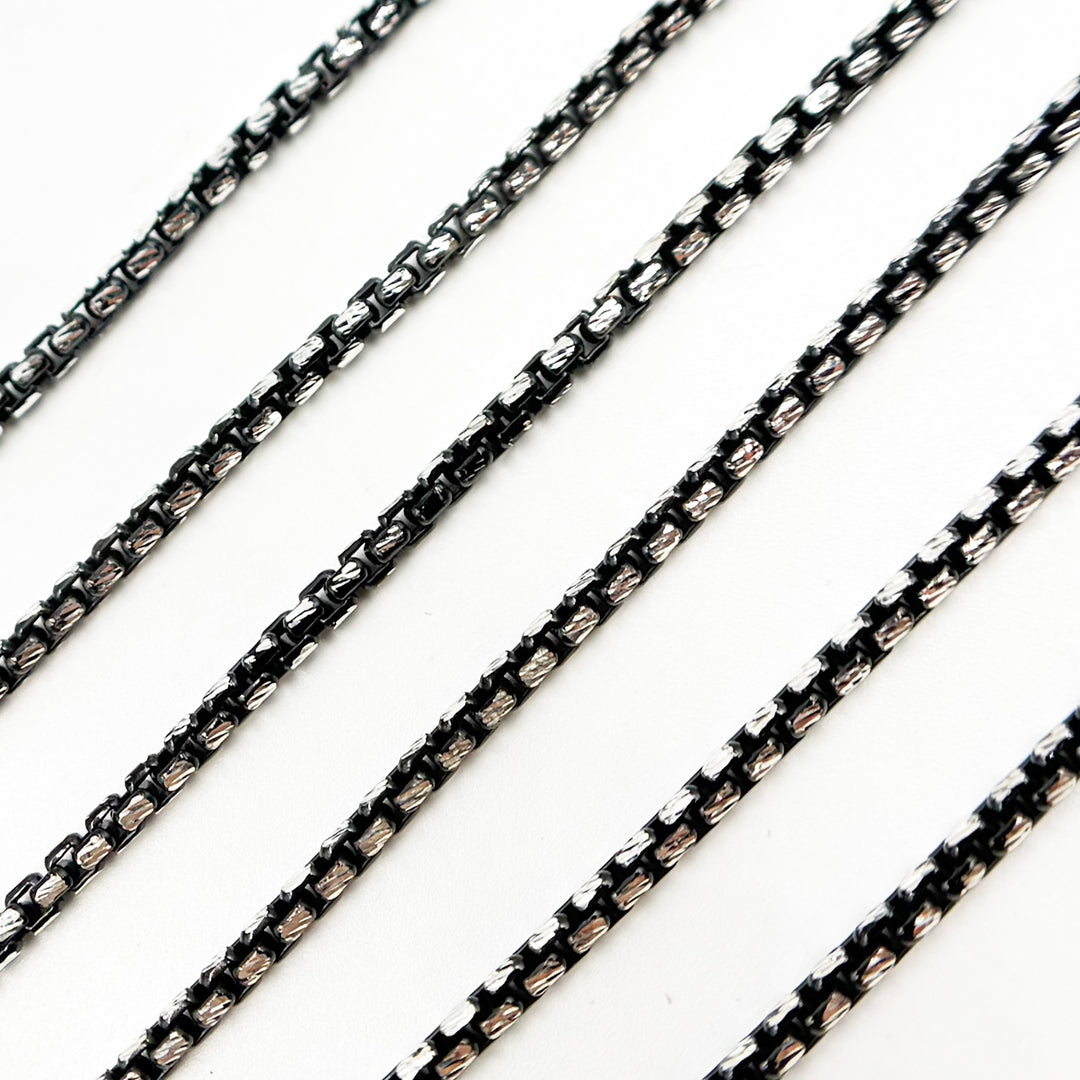 Sterling Silver Diamond Cut Box Chain