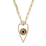Load image into Gallery viewer, NFC72309BS. 14K Solid Gold Diamond and Blue Sapphire Heart Necklace