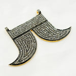 Load image into Gallery viewer, DC051. Diamond Sterling Silver Double Horn Connector