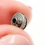 Load image into Gallery viewer, DC1102. Diamond Sterling Silver Round Bead