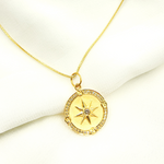 Load image into Gallery viewer, GDP218. 14K Solid Gold Circle Pendant with Diamonds