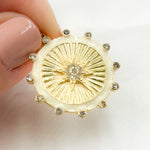 Load image into Gallery viewer, DP836A. Diamond Sterling Silver Round Star Enamel Pendant