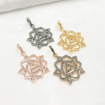Load image into Gallery viewer, DP277. Diamond Sterling Silver Abstract Flower Pendant