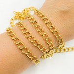 Load image into Gallery viewer, Gold Plated 925 Sterling Silver Textured Cable Chains