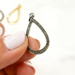Load image into Gallery viewer, DC862. Diamond Sterling Silver Drop Pendant