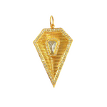 Load image into Gallery viewer, CGDP41. 14K Solid Gold Charm. Diamond Pendant with Diamonds