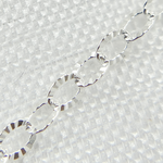 Load image into Gallery viewer, Silver Hammered Oval Link Chain