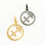 Load image into Gallery viewer, DC309. Diamond Sterling Silver Round Sagittarius Zodiac Pendant