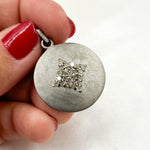 Load image into Gallery viewer, DP584. Diamond Sterling Silver Round Pendant