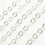 Load image into Gallery viewer, Sterling Silver Flat Round Link Chains