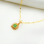 Load image into Gallery viewer, GDP645. 14K Solid Gold Square Charm with Diamonds and Gemstones