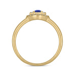 Load image into Gallery viewer, RFB17775BS. 14k Solid Gold Diamond and Blue Sapphire Eye Ring