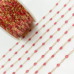 Load image into Gallery viewer, Buy now Gold Filled Wine Color Enamel Chain