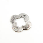 Load image into Gallery viewer, Black Rhodium Sterling Silver Brushed Flower Connector